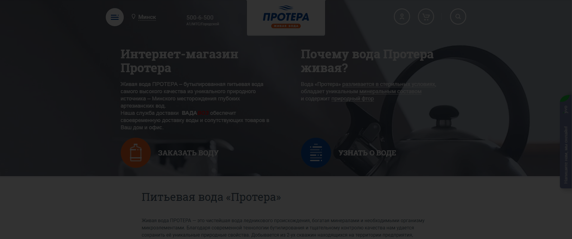 Кейс | Сайт: protera.by