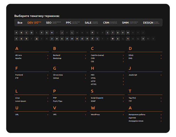 Словарь-терминов раздел